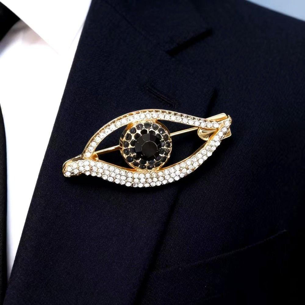 Crystal Pendant Rhinestone Eye Brooches Decoration Banquet Clothes Pin Decoration
