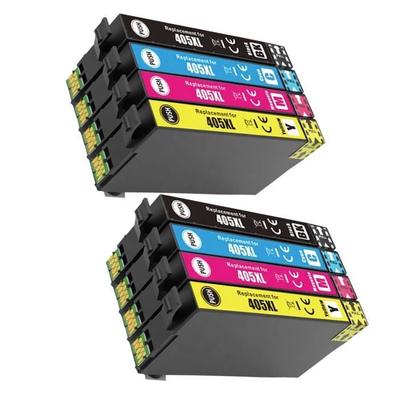 Licai 8x Картриджи с чернилами Epson 405 405XL Совместимые для Epson Workforce Pro WF-3820DWF 4830DTWF 7830DTWF 7835DTWF Pro 7840DTWF