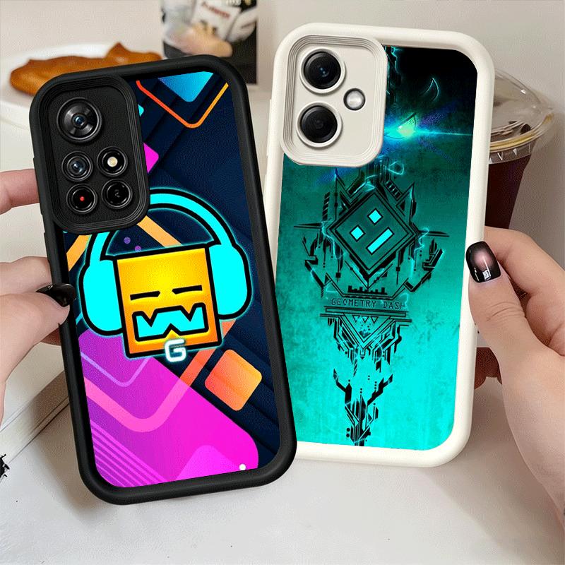 Мягкий чехол для телефона Geometry Dash для Xiaomi Poco X7 X6 X5 Pro X4 Gt X3 F7 Ultra M8 M7 Redmi 15C 15 14C 13 13C 12 12C 10 10C