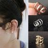 Punk Rock Ear Clip Cuff Earrings Non-Piercing Clip On Jewelry for Women Party