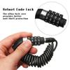 Гибкий стальной трос, мотоциклетные замки, 4-значный пароль, кодовый замок для шлема, противоугонный кабель, челночный стежок