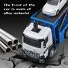 1/50 Pneumatic Lift Truck Alloy Car Model Diecast Car Sound Light Car Lovers Collection Kids Birthday Gift Metal Boys Toys