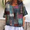 Plus Size Summer Plaid T Shirt for Women O Neck Casual Sweatshirt New Tees Harajuku Clothing Loose Short Sleeve Blouse Female Fashion Tops
