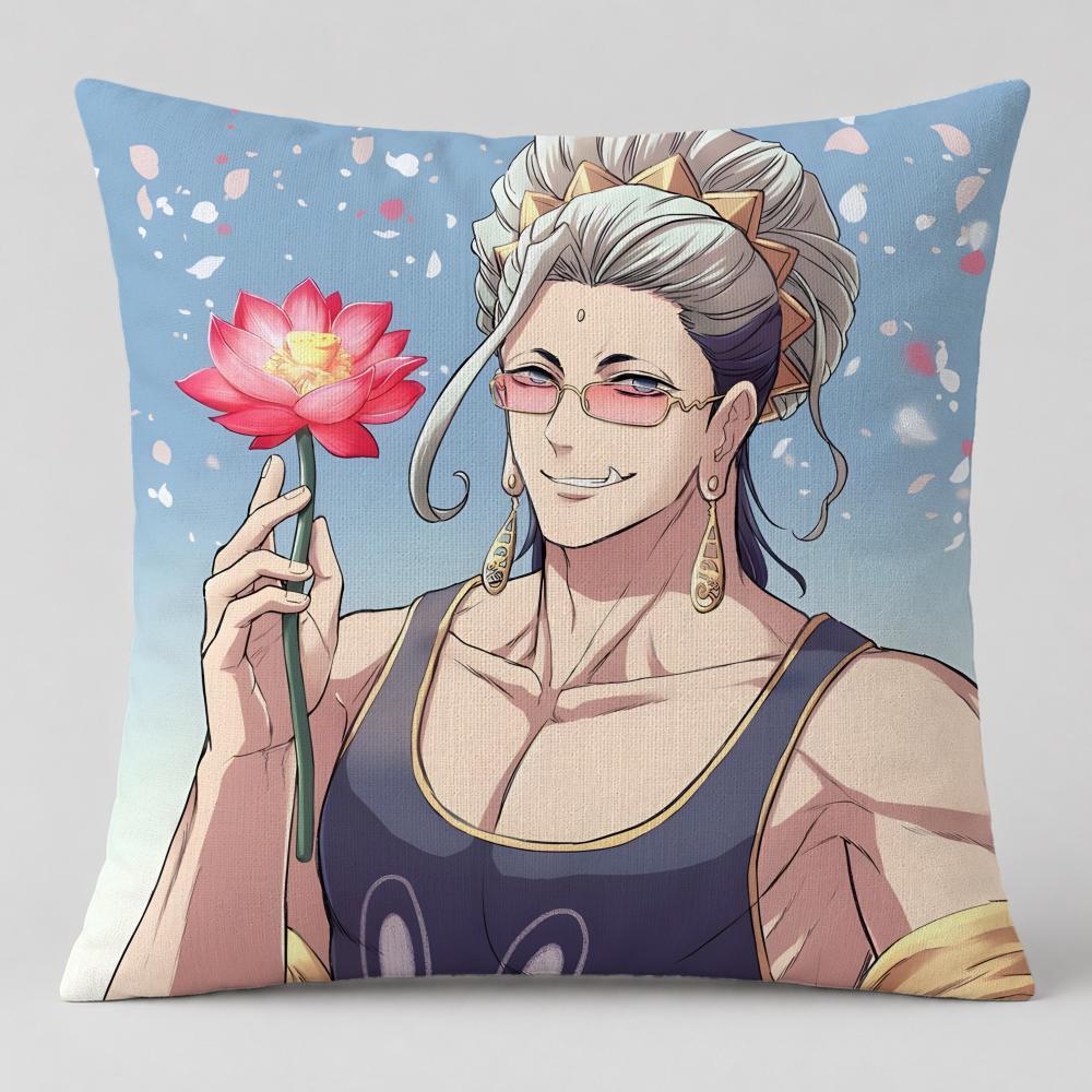 Anime Record of Ragnarok Cushion Cover Short Plush Cushion Cover Double Sided Print Washable Sofa Pillowcase Home Decor Gift
