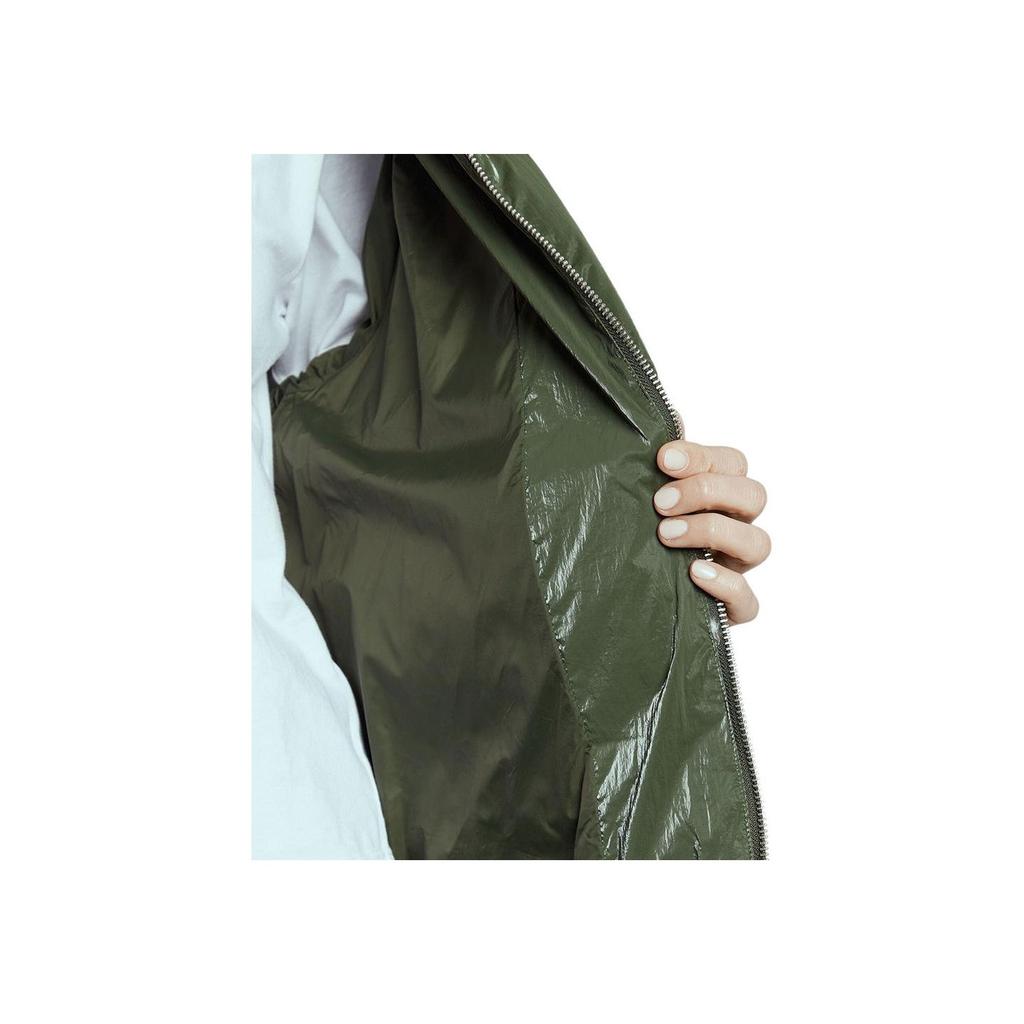 Armani Exchange Осенне-зимняя коллекция 22 года Однотонное Свободный крой Средняя длина С капюшоном Хлопковое пальто Женские пальто Темно-зеленый 6LYK07-YNSKZ-1880