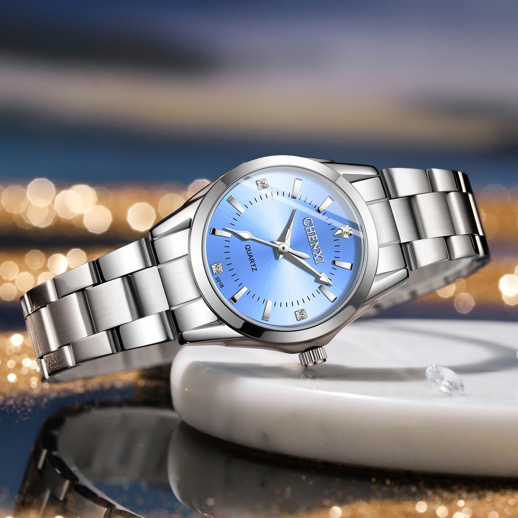 CHENXI 021B Brand Fashion Ladies Quartz Wristwatch Elegant Wristwatch Waterproof Steel Strap Luminous Casual Watches for Woman
