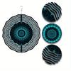 10 Inch Blue White Jewelry Design Metal Wind Spinner 360 Swivel Hook Outdoor Garden Decor for Balcony Patio Spring Summer Fall