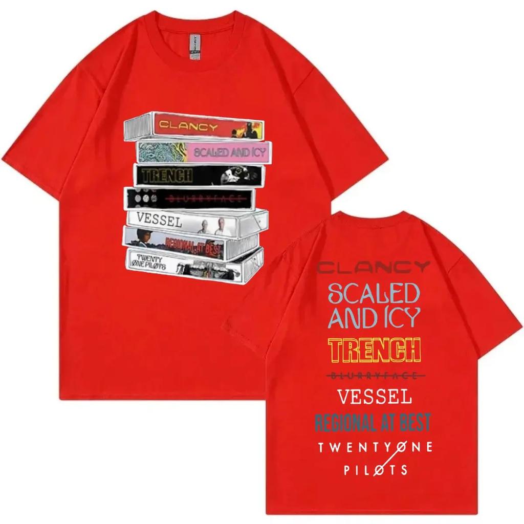 Футболка с графикой альбома Twenty One Pilots, рок-группа, мужская, женская, трендовая, хип-хоп, ретро, повседневная модная футболка с коротким рукавом