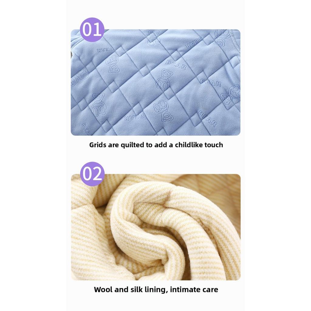 Детский артефакт школьной формы Осень-Зима Трехслойная стеганая хлопковая куртка для мальчиков с толстой велюровой подкладкой и хлопковая куртка для девочек