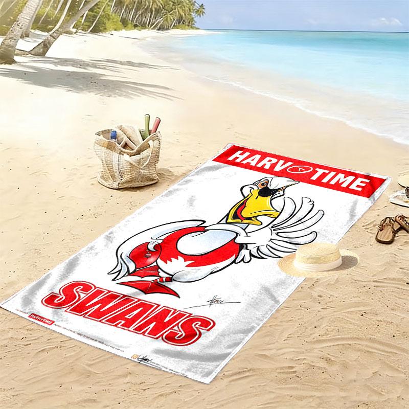Sydney Swans Pride Print Beach Towel, Large Soft Quick Dry Towel for Beach Camping Swimming