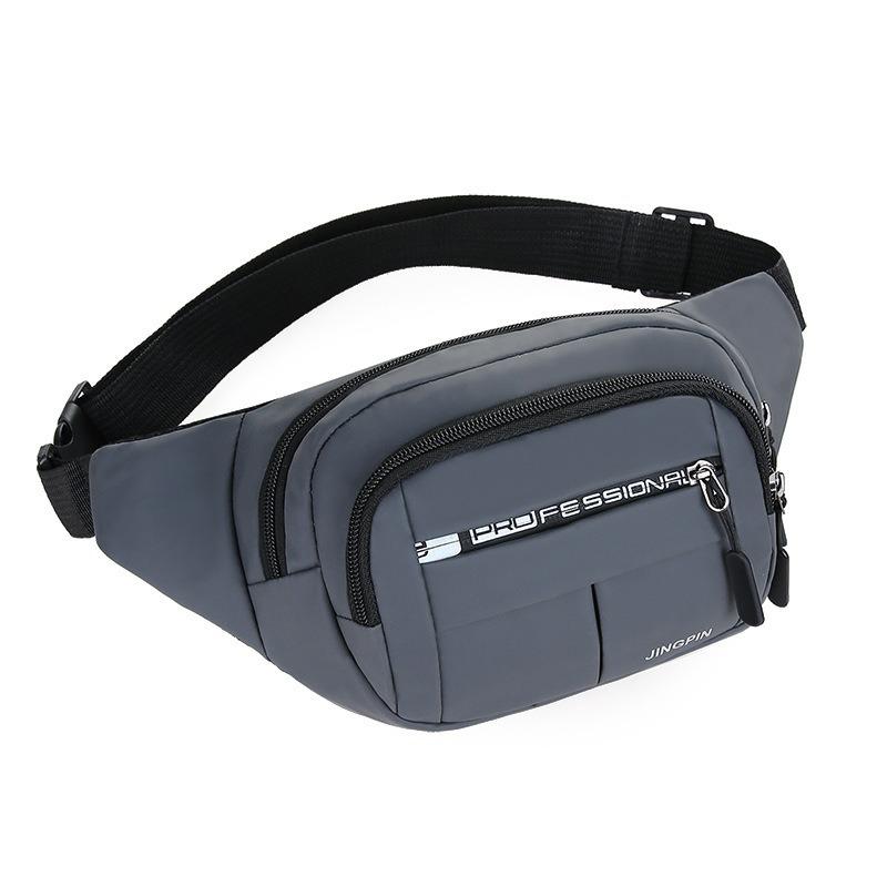 Durable Canvas Fanny Pack Multiple Pockets Adjustable Strap Lightweight Waist Bag for Outdoor Hiking Travel
