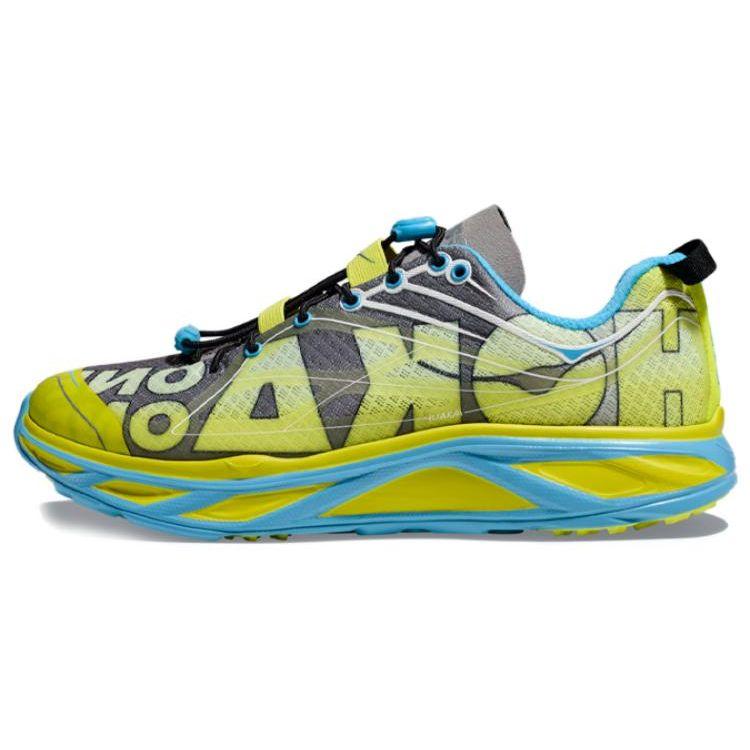 HOKA Huaka Origins Evening Primrose Diva Синие кроссовки унисекс Желтые 1134452-EPDB