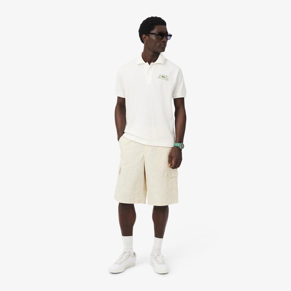 [Lacoste] Men's Lettering Ball Logo Short-Sleeve Polo Shirt PH2080-56G70V