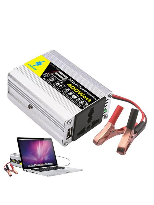 Инвертор 400 В с чистой синусоидой, Автомобильный преобразователь 12 В постоянного тока в 220 В переменного тока, Солнечный инвертор с 2 зажимами для аккумулятора, для грузовика, кемпинга