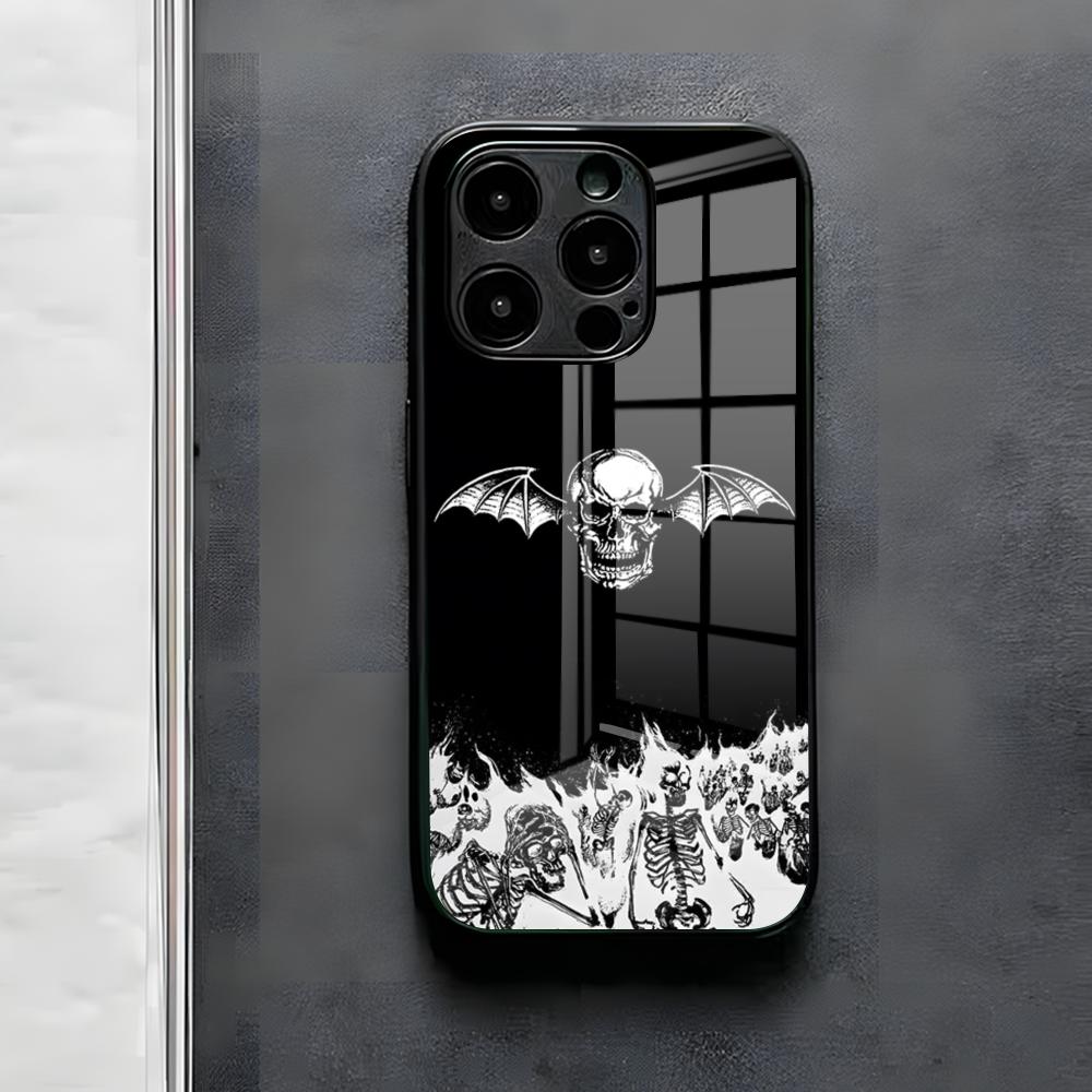 Чехол для телефона A-Avenged Sevenfold для iPhone 17 Air 16 E Pro Max 15 14 13 Mini 12 Pro 11 Max Plus Черная стеклянная крышка
