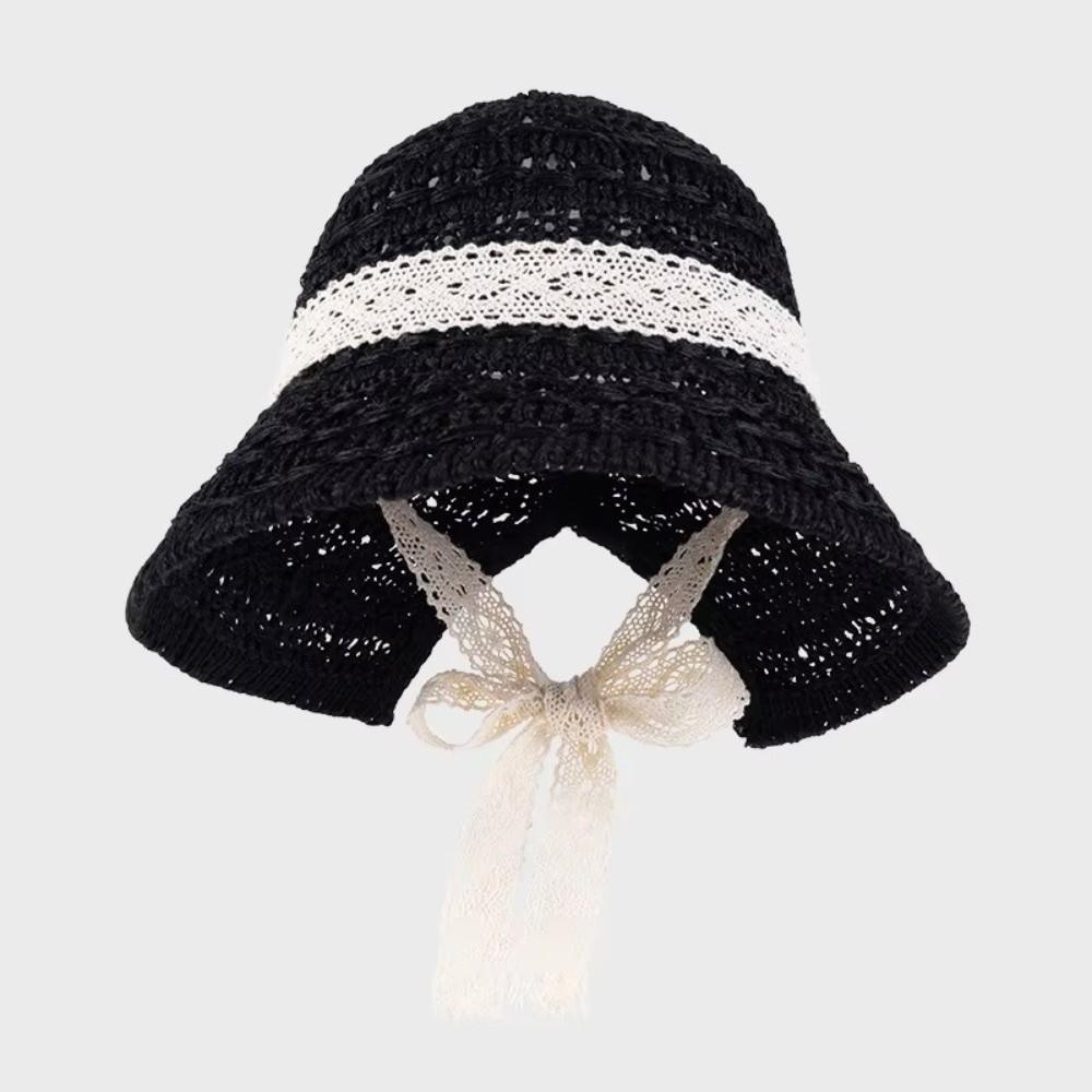Breathable Straw Sun Hat Cute Strap Beach Sun Cap New Sunscreen Cap for Women Female