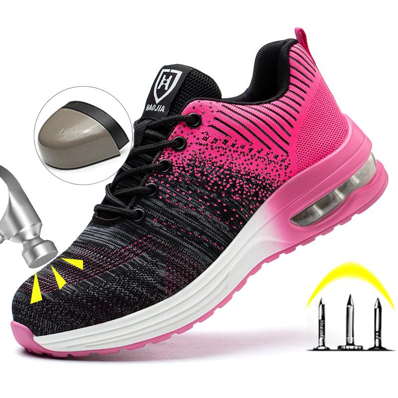 Рабочая обувь на воздушной подушке. Защитная обувь со стальным носком и защитой от ударов. Мужские и женские рабочие ботинки. Устойчивые к проколам рабочие защитные ботинки. Мужские повседневные кроссовки. Легкие дышащие.