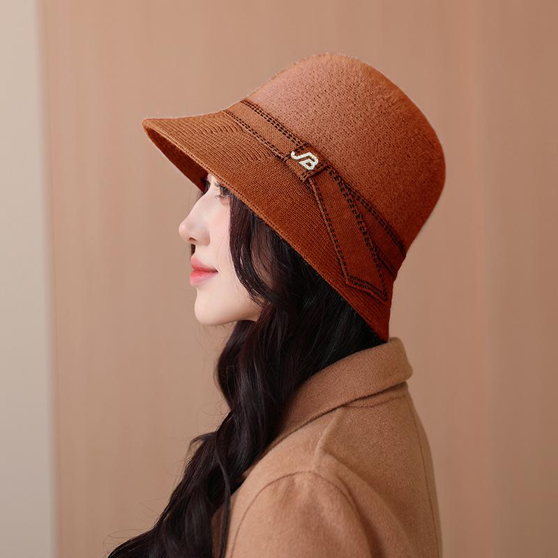 Новая модная шляпа-ведро, осенняя утолщенная шляпа-купол, женская теплая шляпа для рыбалки, подарок