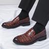 New Designer Penny Loafter Fashion Men Alligator Pattern Casual Shoes Formal Wedding Dress Homecoming Footwear Zapatos Hombre