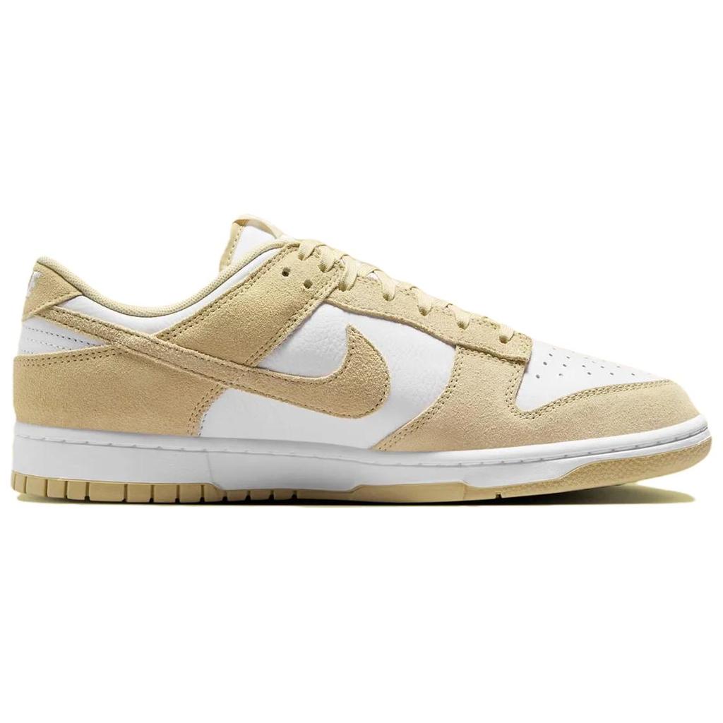 Nike Dunk Low SE Team Gold Suede Unisex Sneakers White FQ8249-102