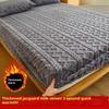 Jacquard Bed Cover 3D Embossed Velvet Mattress Cover Tafferta Bedsheet Winter Warm Fitted Sheet Mattress Protector Thickened