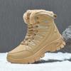 Осень и зима новые большие размеры теплые высокие короткие ботинки хлопковая обувь зимние ботинки мужские бархатные уличные военные ботинки мужская обувь