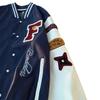 Unisex Oversized Thickened Baseball Jacket With Colorblock Design Embroidered Letters Teens Adults