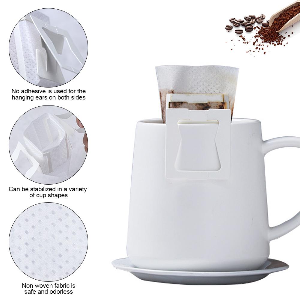 50Pcs Coffee Filter Bags Disposable Drip Coffee Paper Pack Portable Hanging Ear Espresso Coffee Accessories Tea Tool