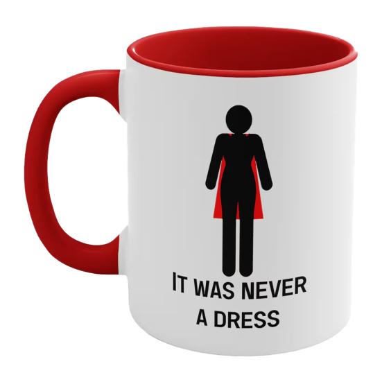 Персонализированная керамическая кружка для вдохновения женщин «Это никогда не было платьем» Мотивационная кофейная кружка Трендовая посуда Подарок для любителей кофе