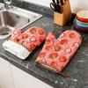 2pcs Heat Resistant Strawberry Baking Gloves Thickened Kitchen Microwave Mittens  Household