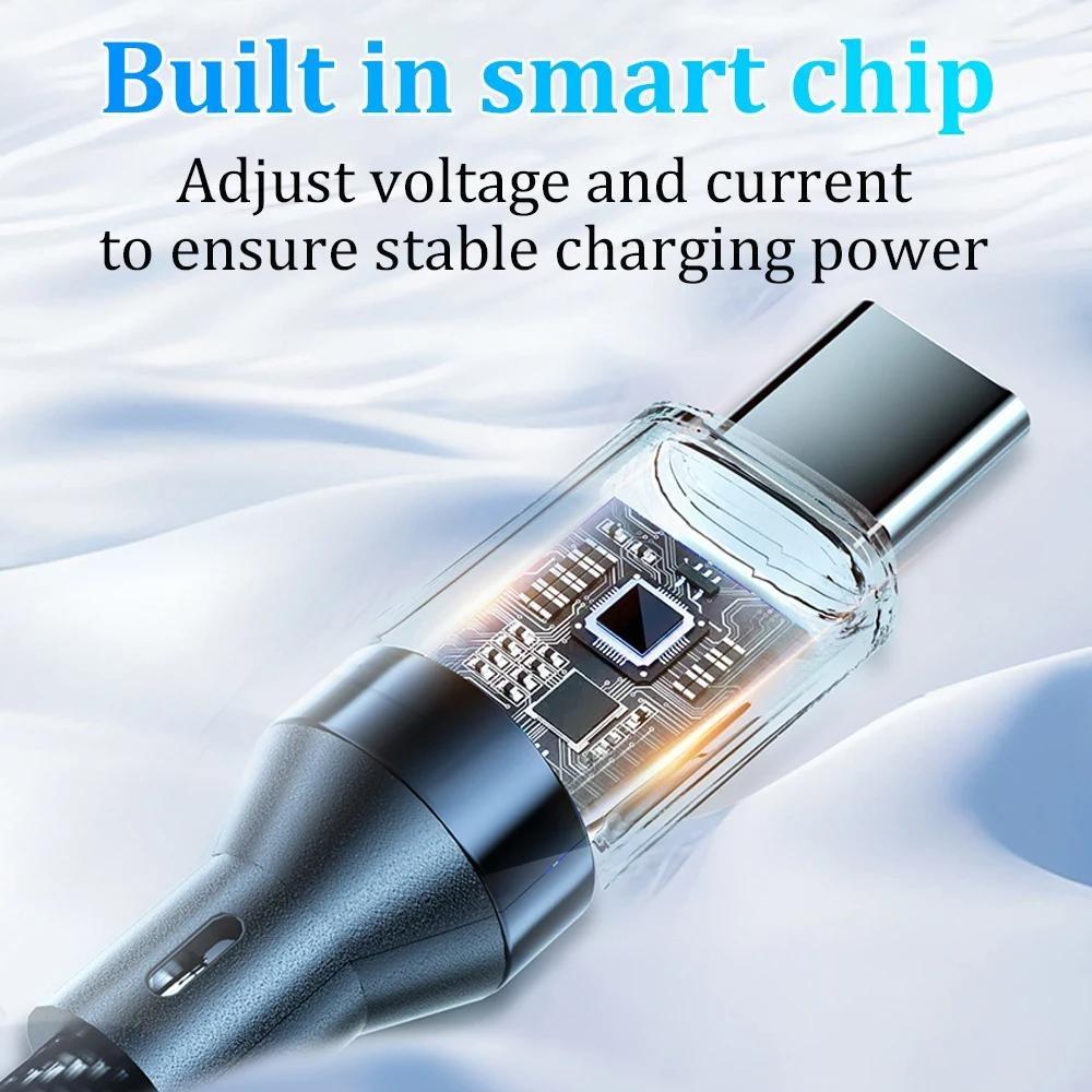 120 Вт 6A USB Type C - Type C кабель для быстрой зарядки USB USB C кабель для передачи данных со светодиодным дисплеем для Xiaomi Samsung Huawei