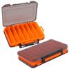 Rubonarie Lure Case, Double-Sided Storage Box for Metal Jigs, Orange, Set of 2 (Orange)