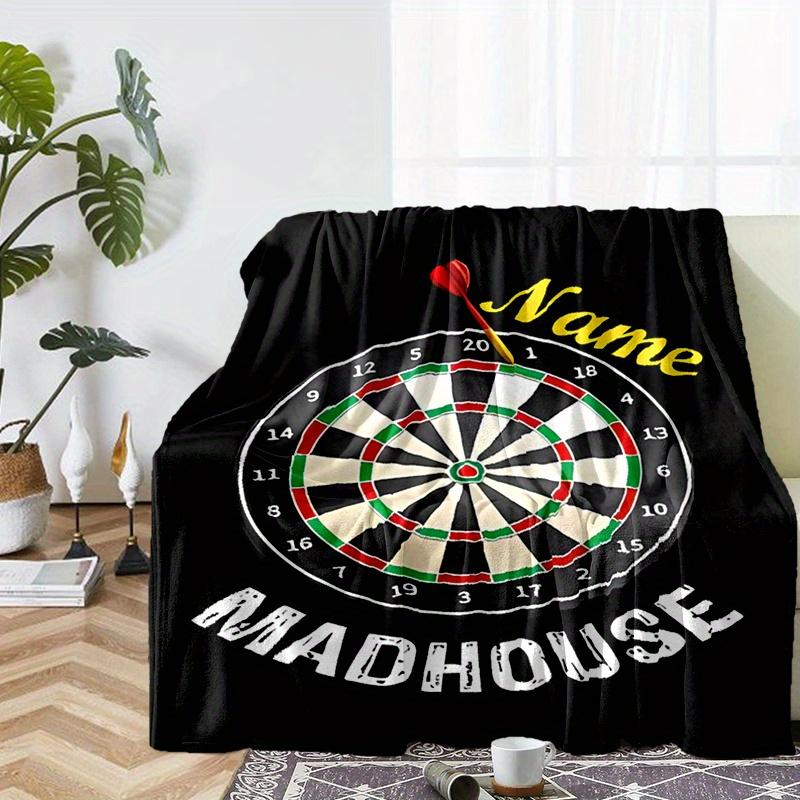Dart Action Shawl Blanket Personalized Name Option Soft Comfortable Stylish For Bedroom Bed Sofa Office Camping Warming Perfect Gift For All Seasons