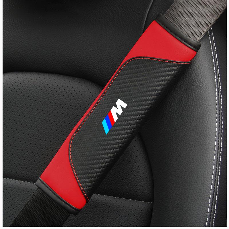 Car For BMW 1 3 5 7 Series M X1 X3 X5 F10 F15 F16 F20 F30 M3 M4 E34 E46 Seat Belt Cover Shoulder Protection Pad Auto Accessories YMSOV1