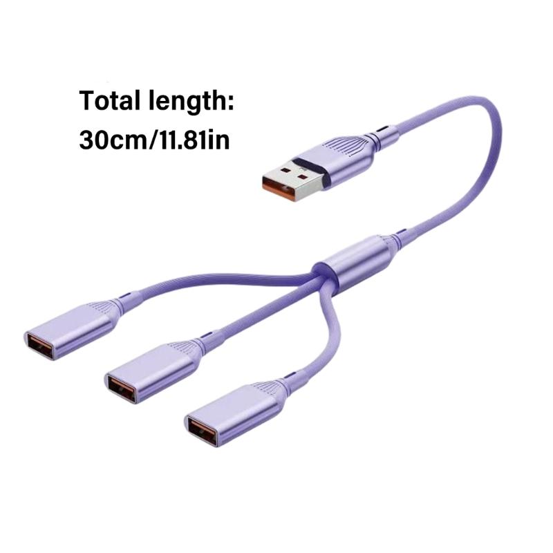 Многопортовый USB2.0 Type C Адаптер 3 Устройства Зарядка Для Компьютера Автомобиля Домашнего Офиса Пластик и Металл
