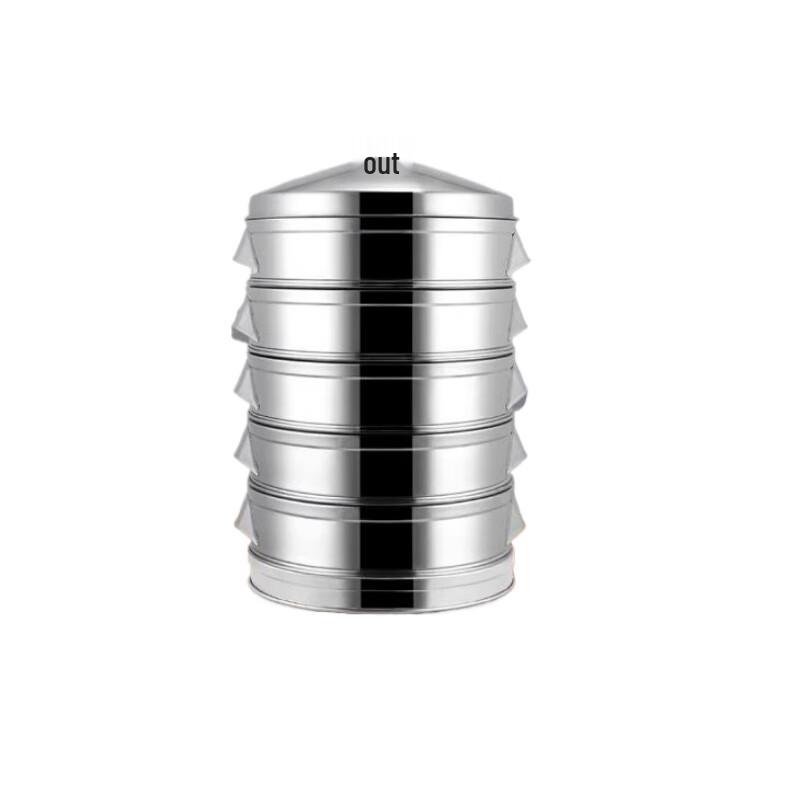 SuLe 47cm Rectangular 5-Layer Thickened Stainless Steel Steamer Pot