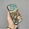 Чехол для телефона с ромашками для iPhone 16,15,14,13,12,11,XS,XR,X,8,7,Pro,Max,Plus,mini Силиконовый Черный Чехол