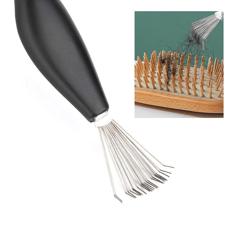1Pcs Comb Hair Brush Plastic Handle Cleaning Brush Double Head Claw Cleaner Hair Removal Embedded Beauty Cleaning Accessories