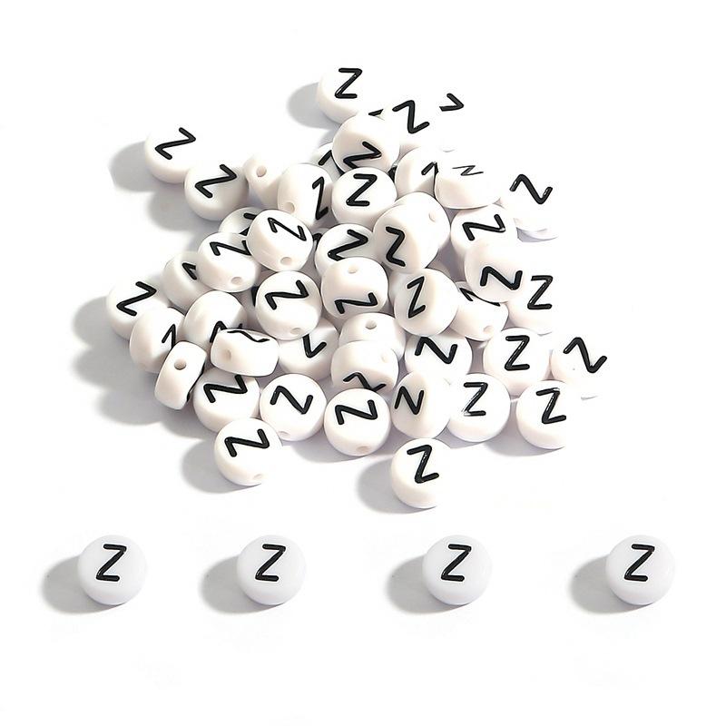 Бусины для браслетов ручной работы 4*7 мм Акриловые бусины с буквами алфавита Плоские бусины DIY Детские инструменты для плетения Бисероплетение Аксессуары для самодельных браслетов