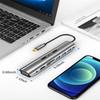 Адаптер USB-концентратора 9-в-1 с 4k HDMI-совместимым Vga 100 Вт Pd 3 USB-портами Аудиоразъем 3,5 мм Карта SD/TF