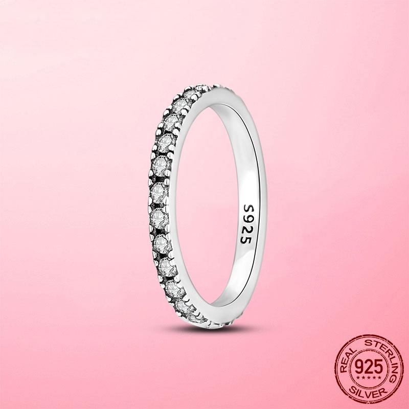 925 Silver Stackable Infinite Heart Daisy Flower Ring For Women Girl Original Silver 925 Rings Jewelry Gift