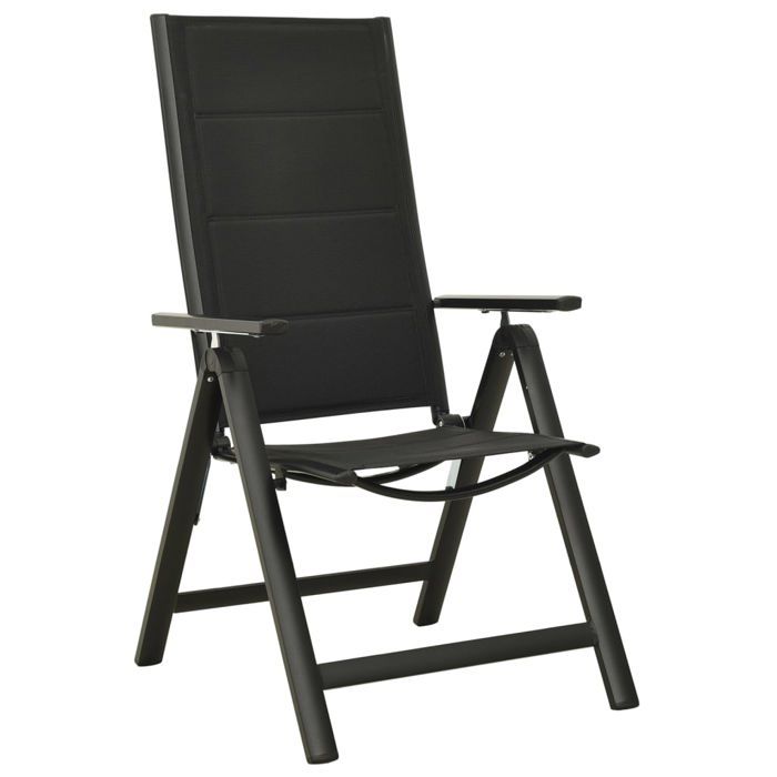 Maison Exclusive - Chaises pliantes 2 pièces en textilène et aluminium noir