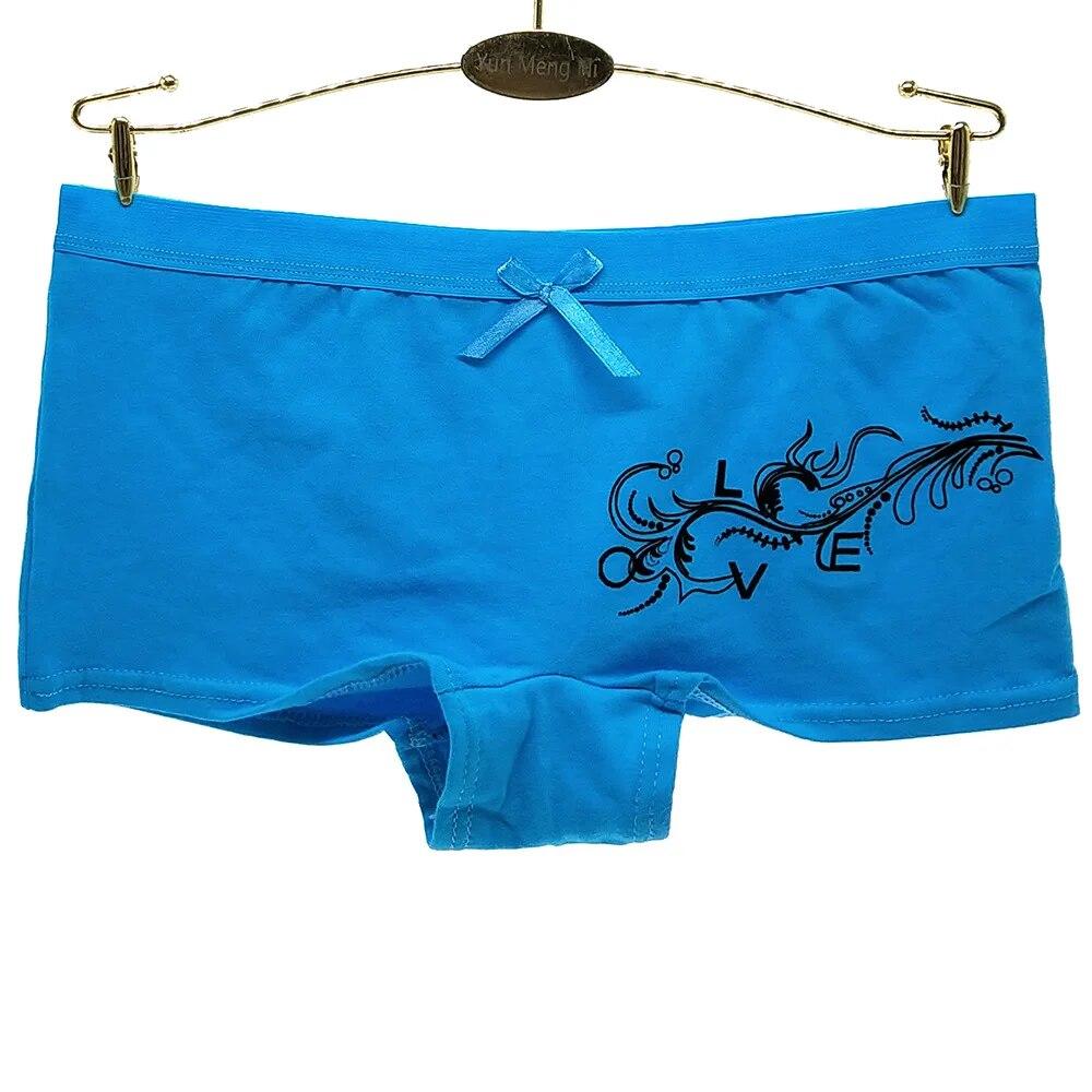 Нижнее белье, женские хлопковые боксеры, шорты, женские трусики, шорты для мальчиков с цветочным принтом, трусики, нижнее белье, интимное белье, 6 шт./лот