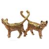 Retro Brass Little Cat Statue Creative Interesting Mini Long-Tailed Cat Tabletop Ornament Miniature Home Decor Tea Pet Crafts