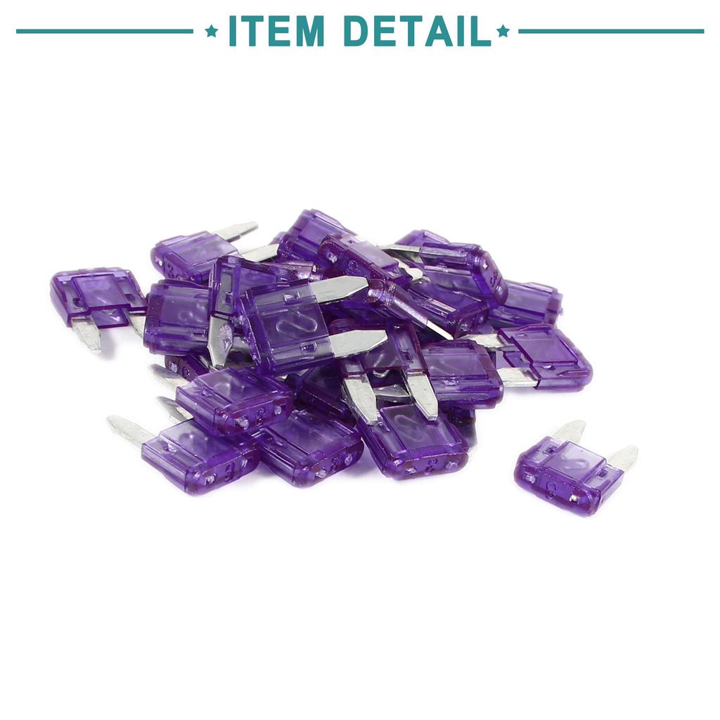 ACROPIX Mini Fuse for Car 3A Purple 30pcs