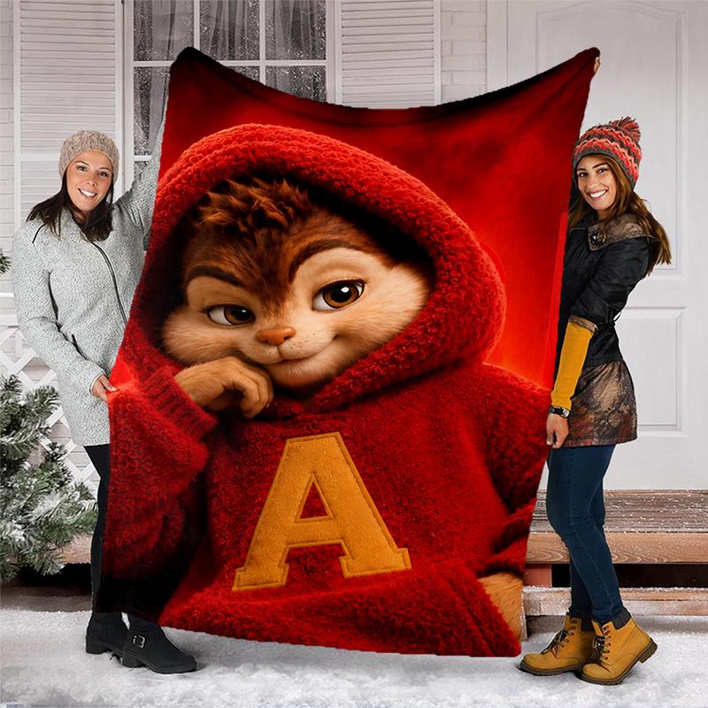 Alvin Chipmunks Theme Printed Blanket Perfect For Couch Bed Travel Outdoor Use Machine Washable Cozy Durable