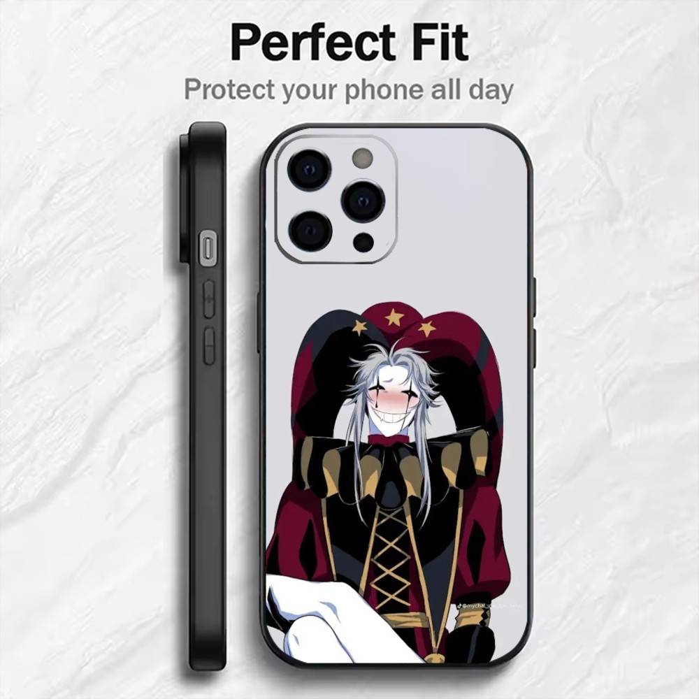 Чехол для телефона F-Freak C-Circus P-Pierrot для iPhone 17, 16, 15, 14, 13, 12 Plus, Max, Мягкий силиконовый черный чехол