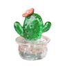 Домашний рабочий стол, искусственное пластиковое растение в горшке, колючий стеклянный кактус, украшение для рабочего стола, офисный кактус