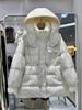 Осень и зима новые пуховики женские средние и длинные с капюшоном на талии с завязками утолщенные модные теплые куртки на утином пуху