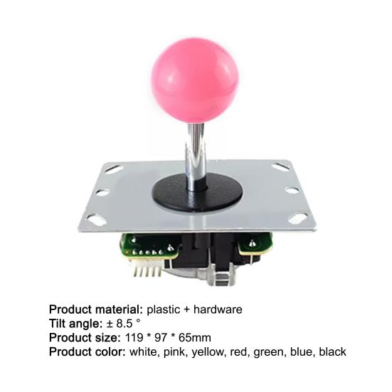 Joystick DIY High Response Non-delayed Arcade Game Fighting Stick Controller with Ball for Players